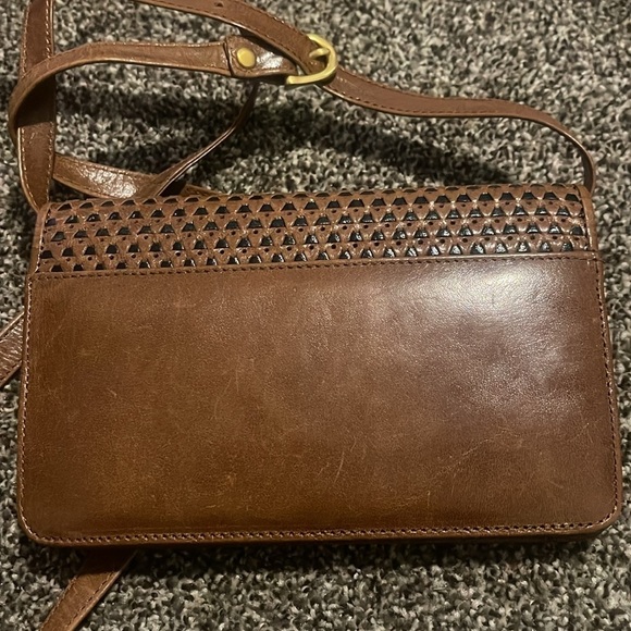 Vintage Albert Nipon leather gorgeous crossbody adjustable bag EUC - Picture 7 of 8